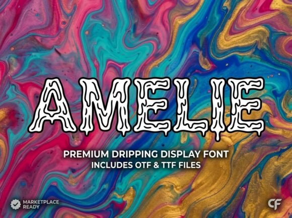 Amelie: A Premium Dripping Display Font for Handmade Brands