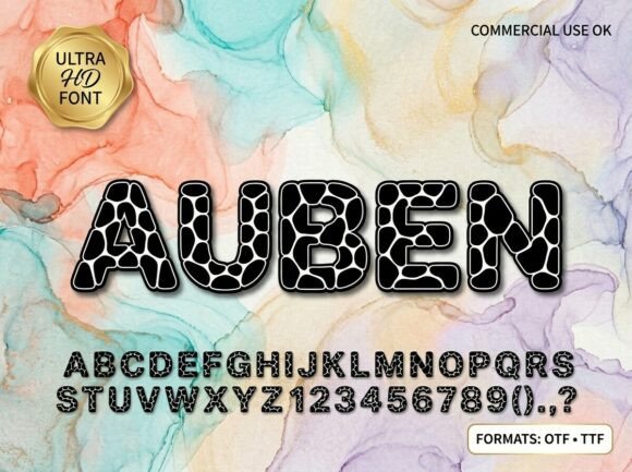 Auben: A Standout Display Font for Small Business Branding