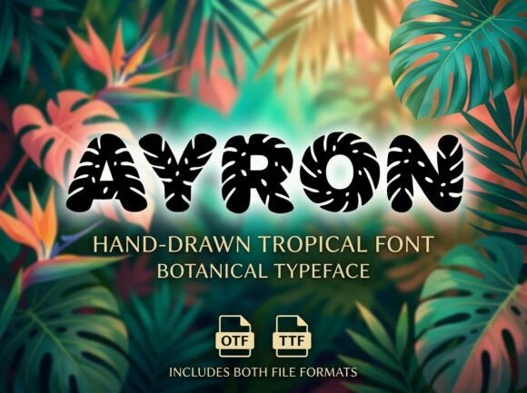 Ayron: A Bold Display Font for Digital Brand Impact