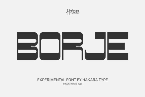 Borje: A Futuristic Display Font That Elevates Real Small Business Branding