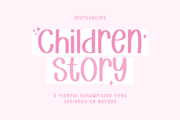 Children Story: A Playful Display Font for Editorial Warmth