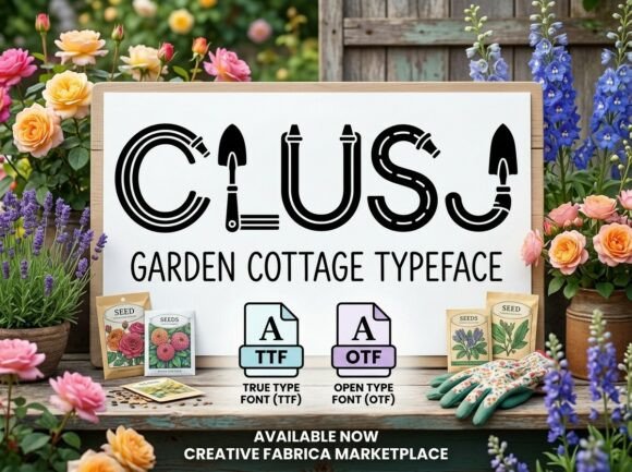 Clusj: A Bold Display Font That Makes Handmade Products Shine