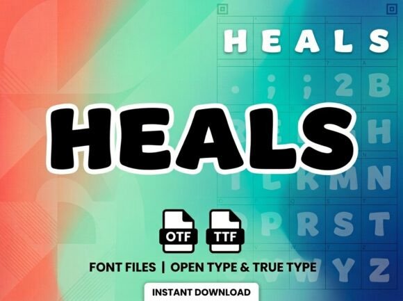 Heals: A Standout Display Font for Digital Branding