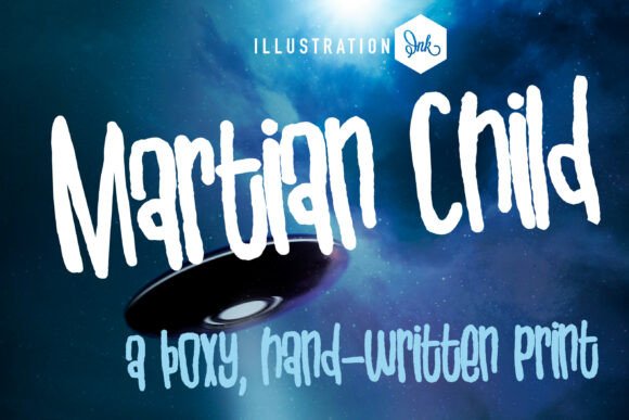 Martian Child: A Playful Display Typeface for Handmade Magic