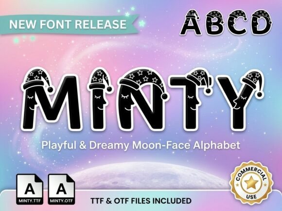 Minty: A Display Typeface That Feels Like Starlight on Paper