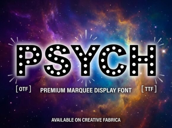Psych: A Bold Display Typeface for Handmade Charm