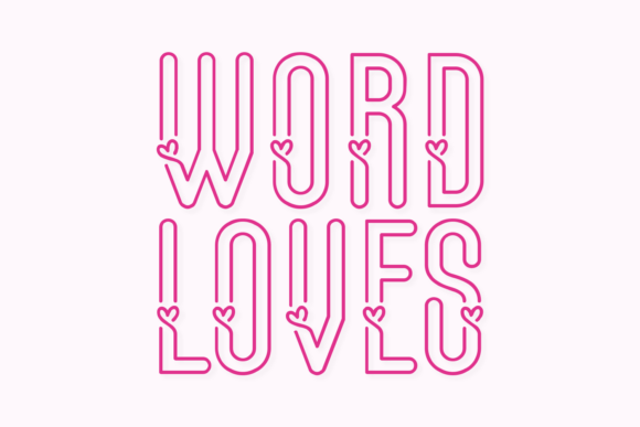 Word Loves: A Whimsical Display Font for Handmade Charm